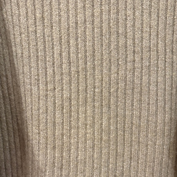 Women's Tan Deep V-Neck Sweater - Picture 13 of 13